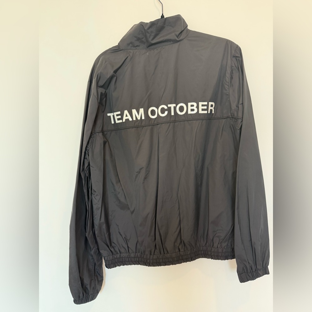 OVO Black Windbreaker Jacket with Team October Design